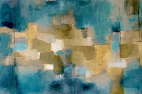 Downtown Blue Sky Black Ornate Wood Framed Art Print with Double Matting by Loreth, Lanie