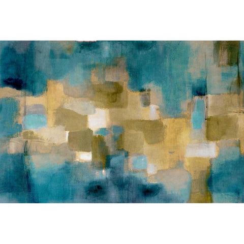 Downtown Blue Sky Black Modern Wood Framed Art Print with Double Matting by Loreth, Lanie