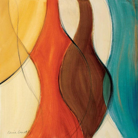 Coalescence II Black Ornate Wood Framed Art Print with Double Matting by Loreth, Lanie