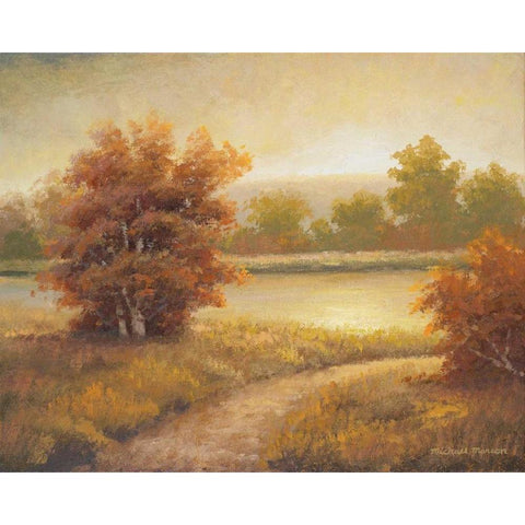 Rosemar Lake White Modern Wood Framed Art Print by Marcon, Michael