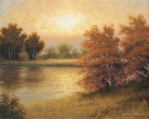 Rosemar Glow Black Ornate Wood Framed Art Print with Double Matting by Marcon, Michael