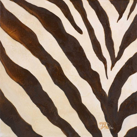 Contemporary Zebra III White Modern Wood Framed Art Print with Double Matting by Pinto, Patricia