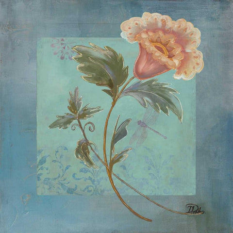 Ornaments in Blue II White Modern Wood Framed Art Print with Double Matting by Pinto, Patricia