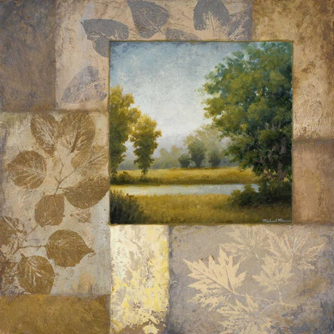 The End of August White Modern Wood Framed Art Print with Double Matting by Marcon, Michael