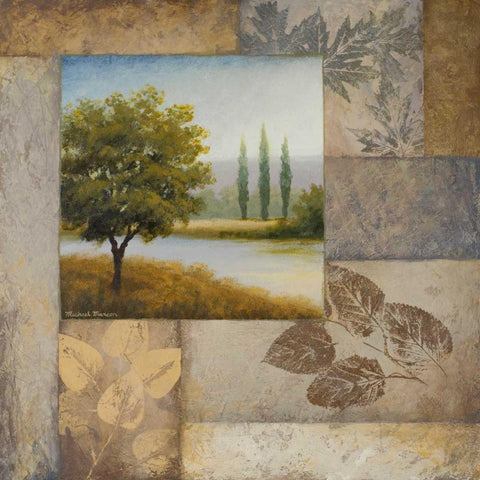The Edge of August White Modern Wood Framed Art Print by Marcon, Michael