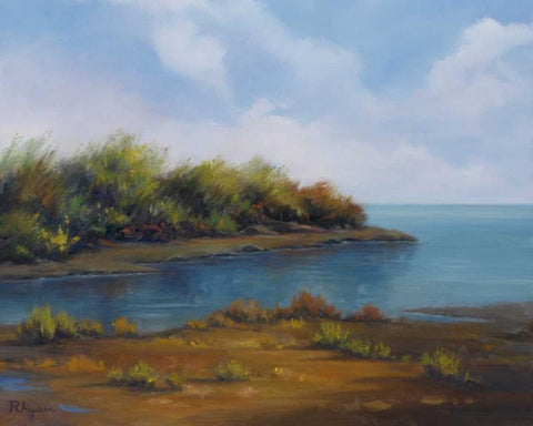 Still Waters Black Ornate Wood Framed Art Print with Double Matting by Rhyan, Vivien