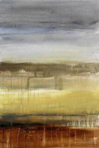 Summer Rain II White Modern Wood Framed Art Print with Double Matting by Loreth, Lanie