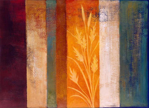 Spice II White Modern Wood Framed Art Print with Double Matting by Rhyan, Vivien