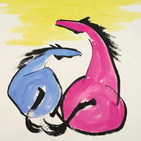 Spirit Black Modern Wood Framed Art Print with Double Matting by Urban Pearl Collection, Llc