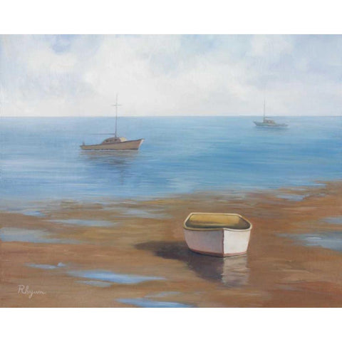 Low Tide Black Modern Wood Framed Art Print with Double Matting by Rhyan, Vivien