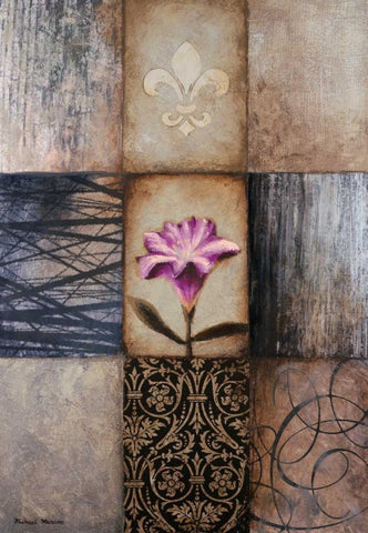 Frail I White Modern Wood Framed Art Print with Double Matting by Marcon, Michael