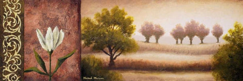 Jarvis II White Modern Wood Framed Art Print with Double Matting by Marcon, Michael