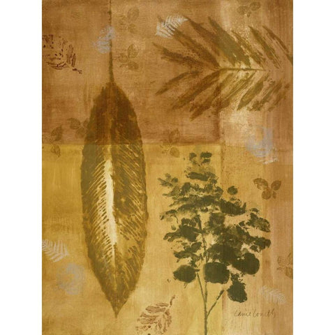 Shades of Gold I Gold Ornate Wood Framed Art Print with Double Matting by Loreth, Lanie