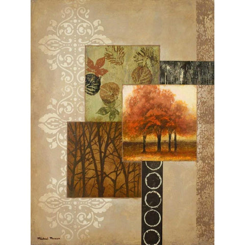 Orange Trees Gold Ornate Wood Framed Art Print with Double Matting by Marcon, Michael