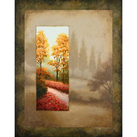 Glimpse I Black Modern Wood Framed Art Print with Double Matting by Marcon, Michael