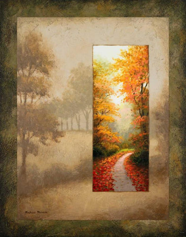 Glimpse II Black Ornate Wood Framed Art Print with Double Matting by Marcon, Michael