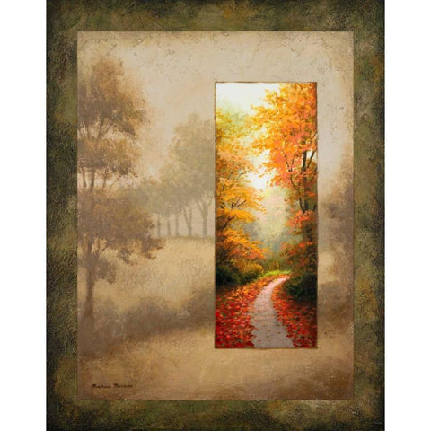 Glimpse II Black Modern Wood Framed Art Print with Double Matting by Marcon, Michael