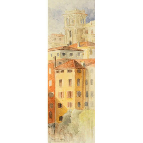 View of Bassana del Grappa Gold Ornate Wood Framed Art Print with Double Matting by Loreth, Lanie