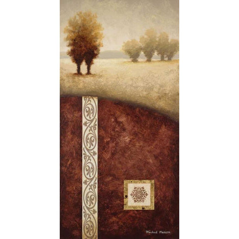 Transitional Landscape I White Modern Wood Framed Art Print by Marcon, Michael