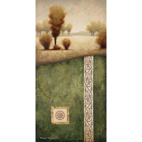 Transitional Landscape III White Modern Wood Framed Art Print by Marcon, Michael