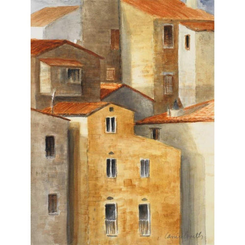 Village of Pitiglione I White Modern Wood Framed Art Print by Loreth, Lanie