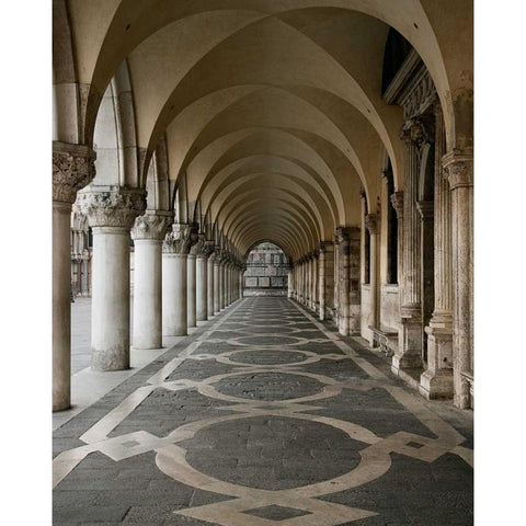 Ducale Palace White Modern Wood Framed Art Print by Lake, Shelley