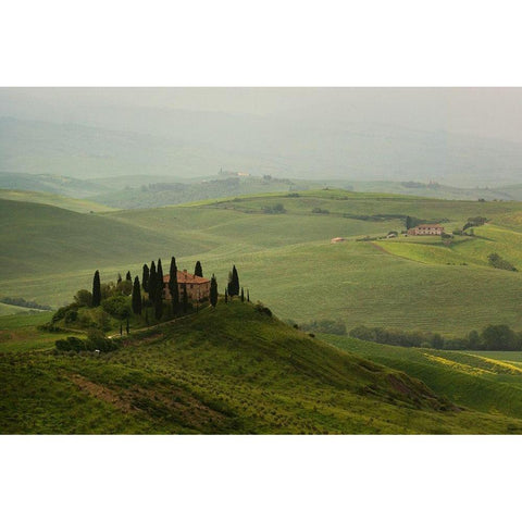 Tuscan Villa Gold Ornate Wood Framed Art Print with Double Matting by Lake, Shelley