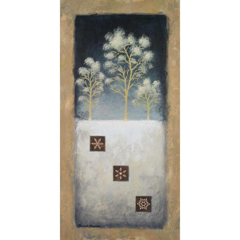 January Night Black Modern Wood Framed Art Print by Marcon, Michael