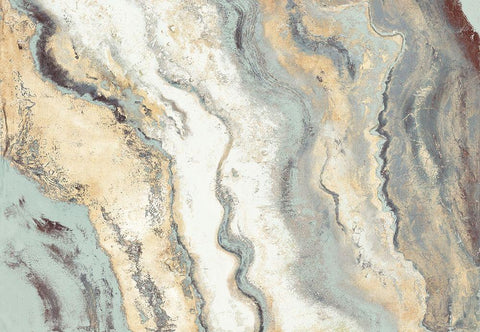 Cool Flow II White Modern Wood Framed Art Print with Double Matting by Pinto, Patricia