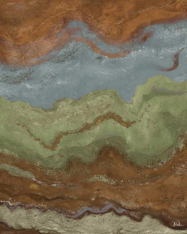 Autumn Tierra I White Modern Wood Framed Art Print with Double Matting by Pinto, Patricia