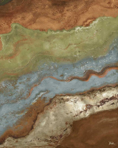 Autumn Tierra II White Modern Wood Framed Art Print with Double Matting by Pinto, Patricia