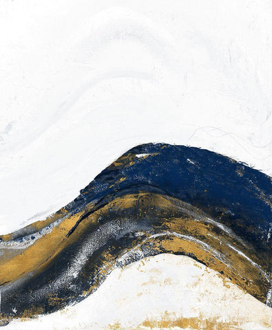 White Marble Tierra White Modern Wood Framed Art Print with Double Matting by Pinto, Patricia