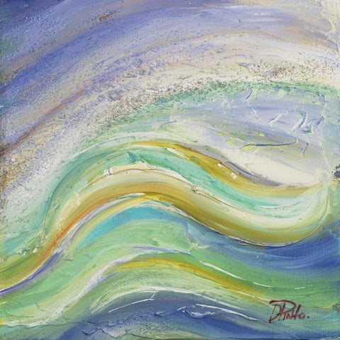 The Sea II White Modern Wood Framed Art Print by Pinto, Patricia