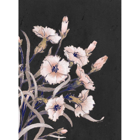 Wild Flowers on Black I White Modern Wood Framed Art Print by Loreth, Lanie