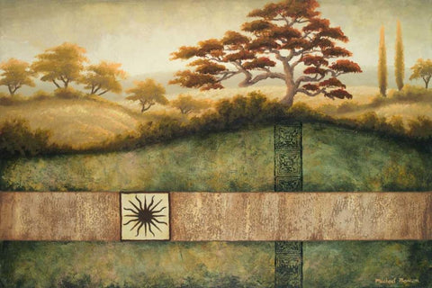 Sun Valley I Black Ornate Wood Framed Art Print with Double Matting by Marcon, Michael