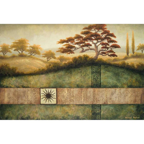 Sun Valley I Black Modern Wood Framed Art Print with Double Matting by Marcon, Michael