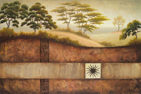 Sun Valley II Black Ornate Wood Framed Art Print with Double Matting by Marcon, Michael