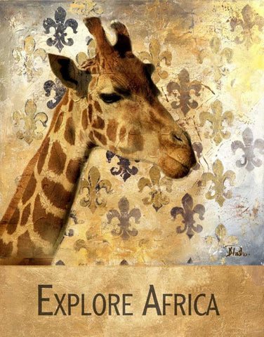 Explore Africa Black Ornate Wood Framed Art Print with Double Matting by Pinto, Patricia