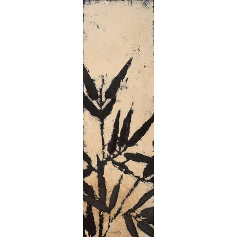 Bamboo Silhouette I White Modern Wood Framed Art Print by Loreth, Lanie