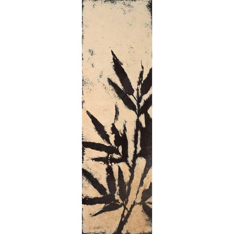 Bamboo Silhouette II White Modern Wood Framed Art Print by Loreth, Lanie