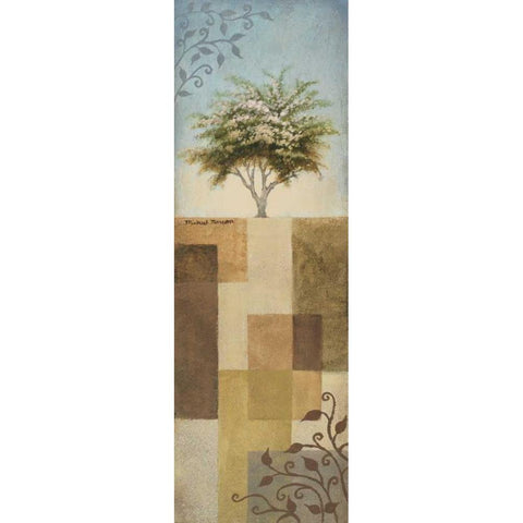 Flowering Crab Tree Black Modern Wood Framed Art Print by Marcon, Michael