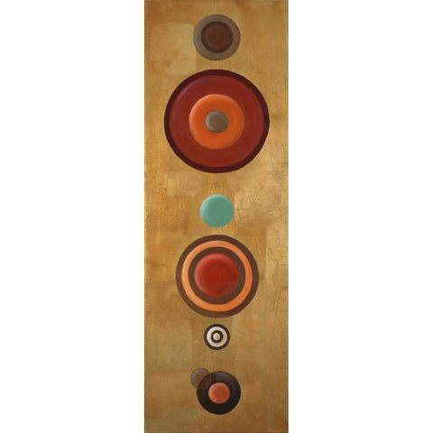 Les Circles II Gold Ornate Wood Framed Art Print with Double Matting by Pinto, Patricia