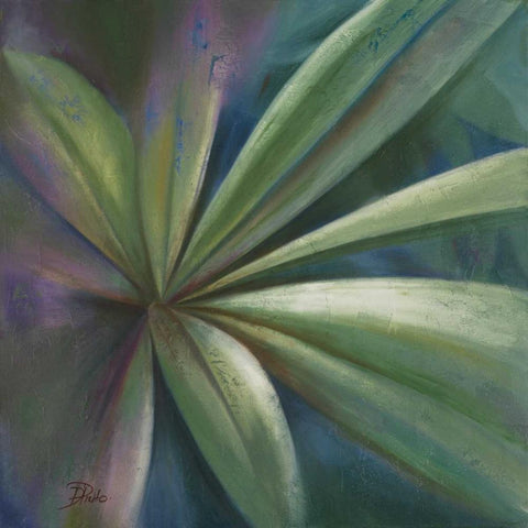 Abanico VI White Modern Wood Framed Art Print with Double Matting by Pinto, Patricia