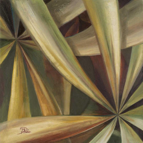 Abanico II Black Ornate Wood Framed Art Print with Double Matting by Pinto, Patricia