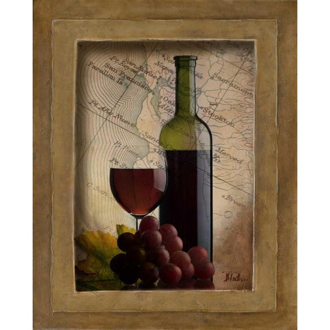 Old Napa II Black Modern Wood Framed Art Print by Pinto, Patricia