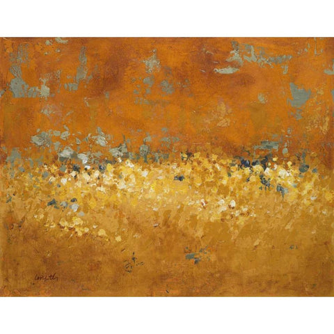 Flower Fields I Gold Ornate Wood Framed Art Print with Double Matting by Loreth, Lanie