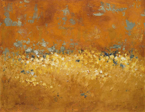 Flower Fields I Black Ornate Wood Framed Art Print with Double Matting by Loreth, Lanie