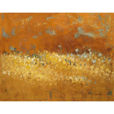 Flower Fields II Gold Ornate Wood Framed Art Print with Double Matting by Loreth, Lanie