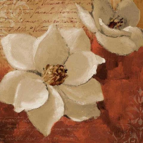 Midday Magnolias I Gold Ornate Wood Framed Art Print with Double Matting by Loreth, Lanie