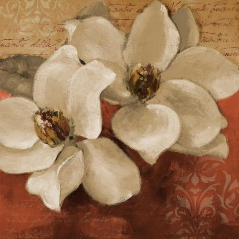 Midday Magnolias II White Modern Wood Framed Art Print by Loreth, Lanie